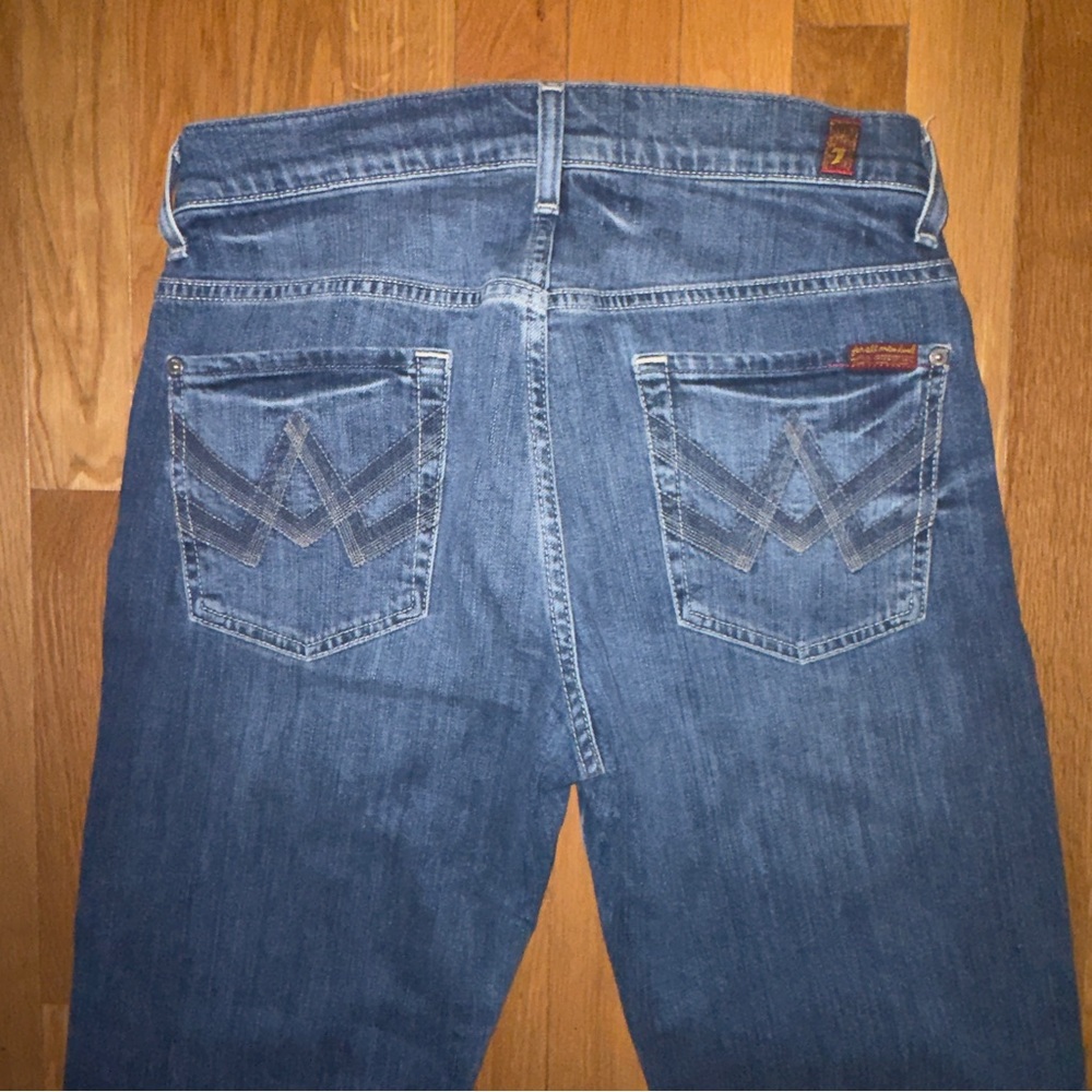 7 for all Mankind Blue “A Pkt Bootcut” Jeans 30. Excellent condition. 28” Inseam